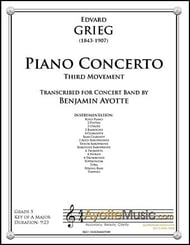 Piano Concerto in A minor (Third Movement) Concert Band sheet music cover Thumbnail